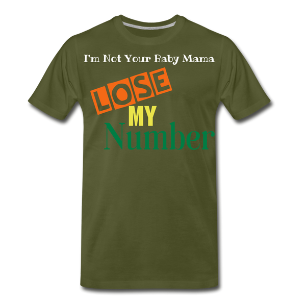 Lose My Number - olive green