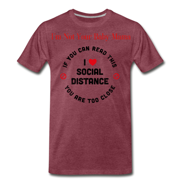 Social Distance - heather burgundy