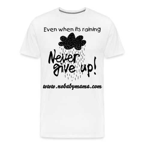 Never Give Up - white